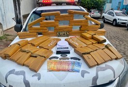 Suspeito é preso e polícia apreende mais de 40kg de maconha no Sertão de Alagoas