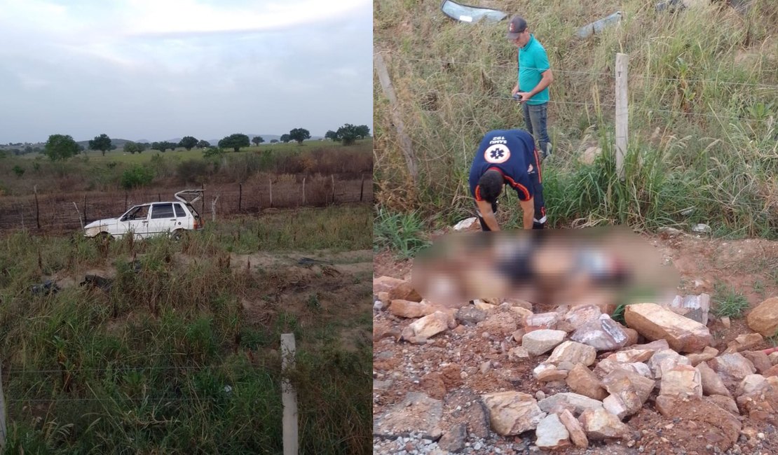 Motorista fica ferido em capotamento de carro na Vila São José