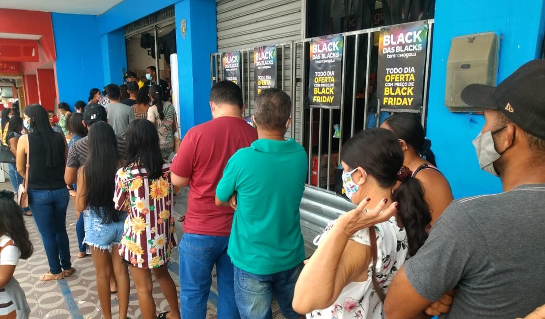 Mesmo com pandemia, consumidores lotam lojas de Arapiraca durante a Black Friday