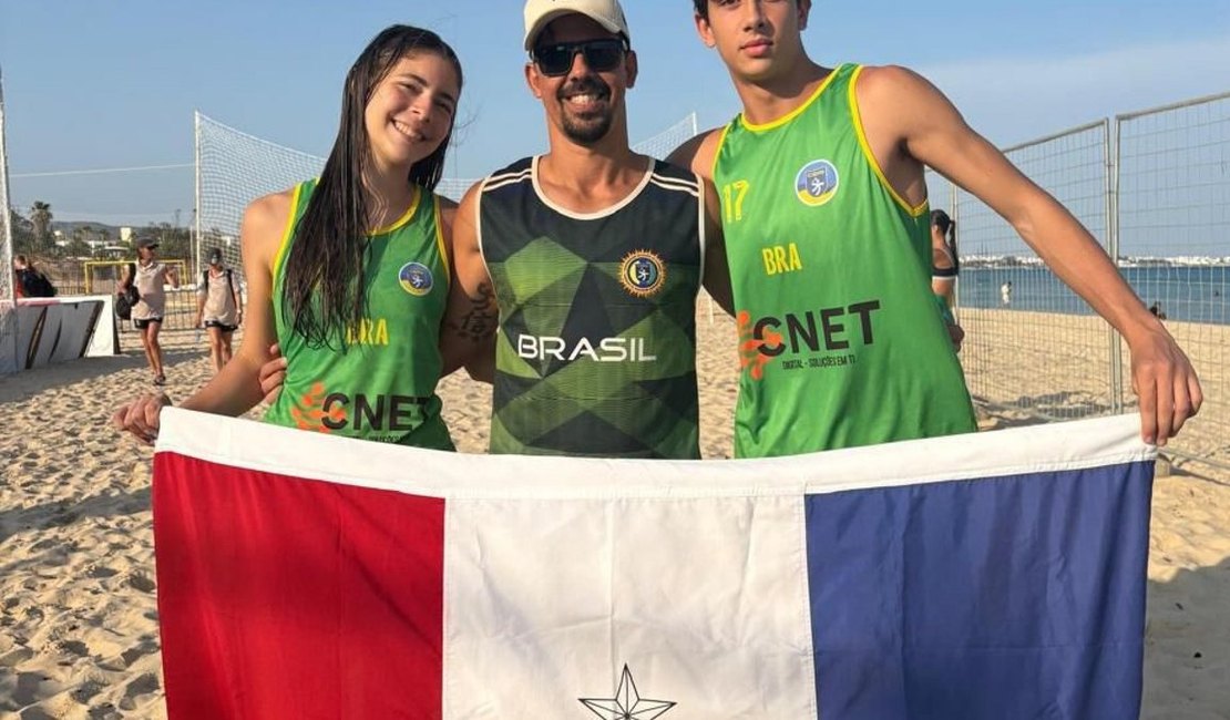 Alagoanos se destacam no Mundial de Handebol de Praia, na Tunísia