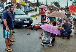 Colisão deixa duas pessoas feridas na parte alta de São Miguel dos Campos