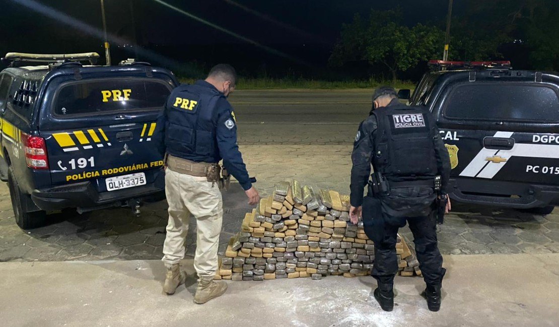 Cinco são presos e 170 kg de maconha apreendidos pela DEIC e PRF em São Sebastião