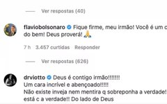 Flávio Bolsonaro comenta post de Gusttavo Lima