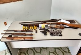 Operação integrada do 3º BPM com a Polícia Civil prende 7 suspeitos e apreende 7 armas em Traipu