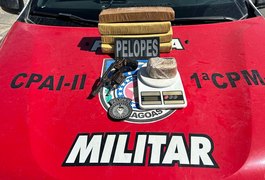 Abordagens da PM apreendem quatro armas de fogo e 3,6 Kg drogas na capital e interior