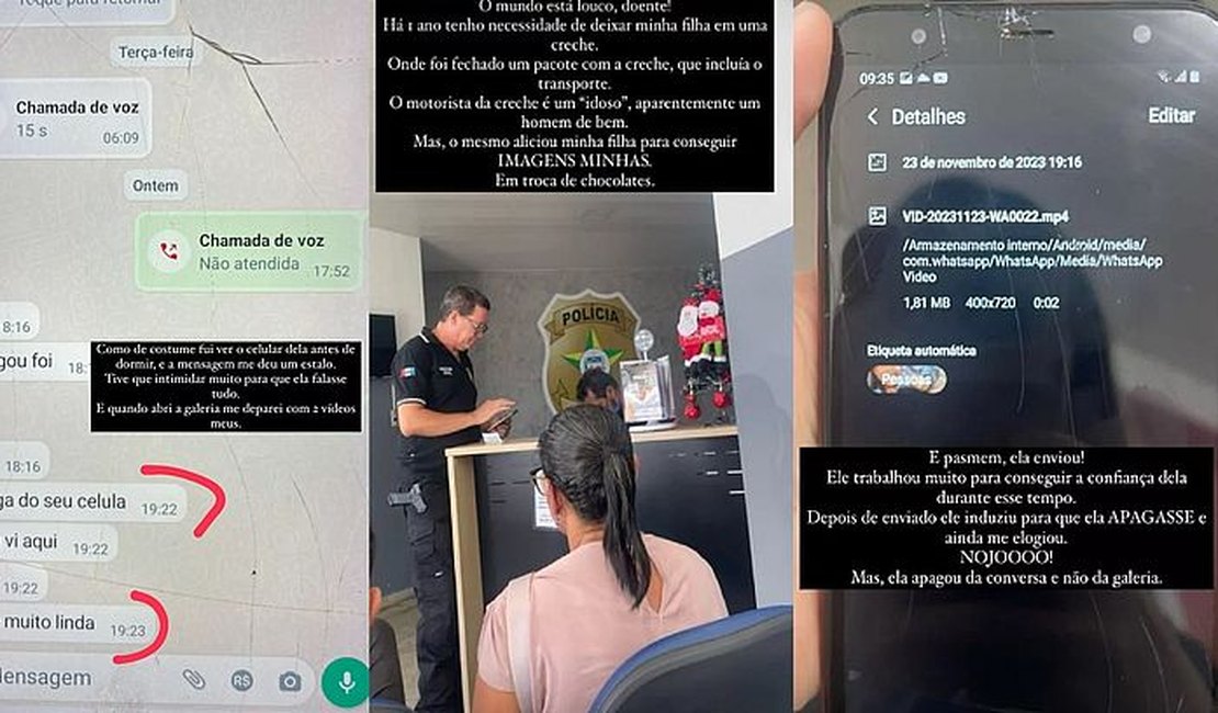 Homem é alvo de investigação por aliciar menina de 7 anos para conseguir vídeos íntimos da mãe dela em Maceió