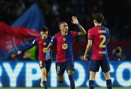 Rafinha marca e garante empate de Barça com Inter na Liga dos Campeões