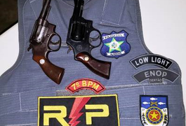 PM e PC apreendem arma de fogo com idoso de 83 anos, na Zona Rural de Olivença