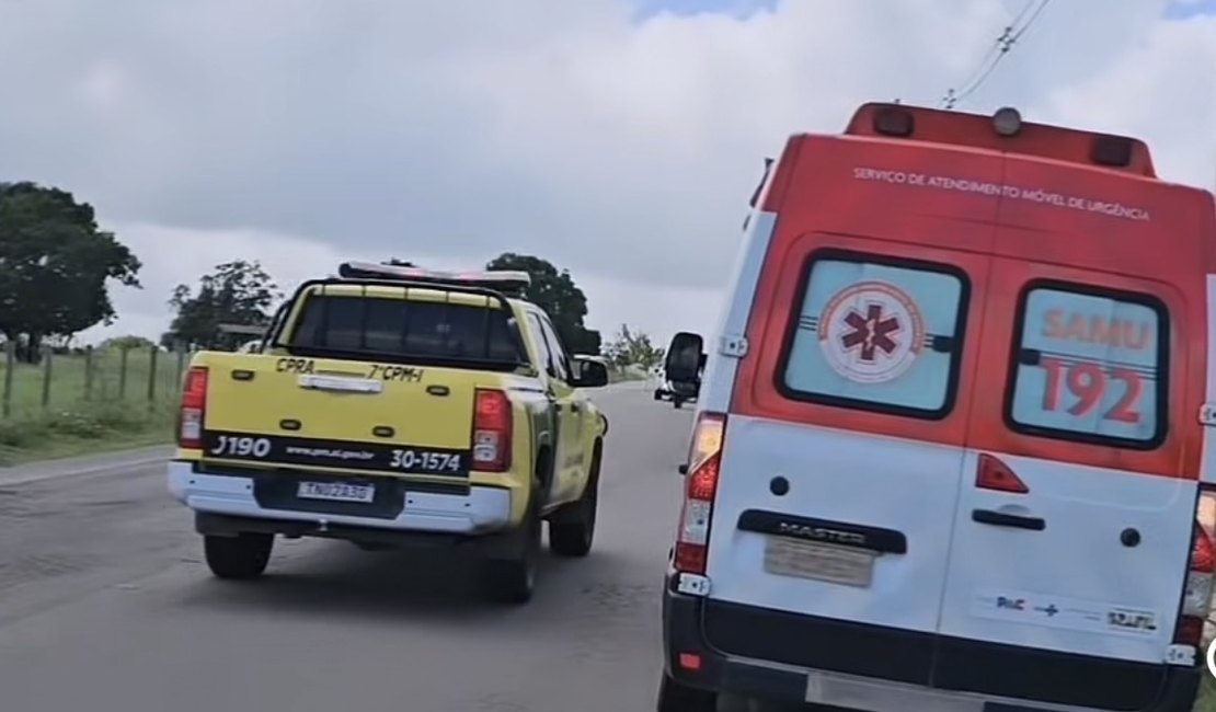 Motociclista passa mal e sofre queda na AL-115, em Girau do Ponciano