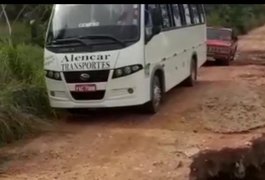 Vídeo. Chuva abre cratera em estrada de acesso a zona rural de Arapiraca