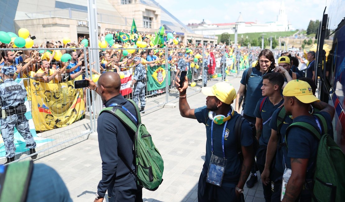 Seleção chega a Kazan para enfrentar a Bélgica