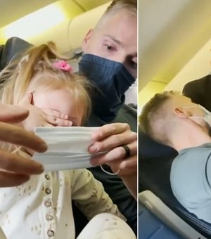 Família é expulsa de avião após filha de 2 anos se recusar a usar máscara