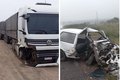Colisão entre veículo de passeio e caminhão deixa duas pessoas feridas em Delmiro Gouveia