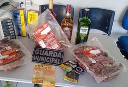 Homem é detido após ser flagrado usufruindo de produtos furtados de mercado, em Girau do Ponciano