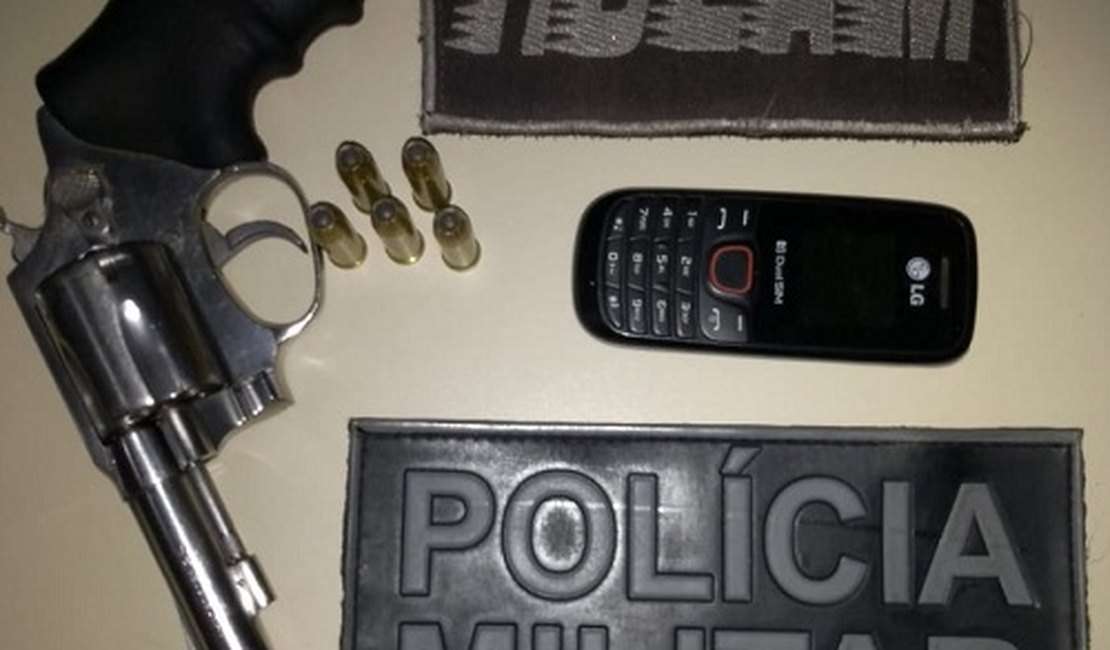 Durante abordagem da FT, jovem é flagrado com arma de fogo na zona rural de Arapiraca