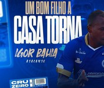 Cruzeiro de Arapiraca anuncia retorno do atacante Igor Bahia