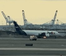 Colisão com pássaro faz motor de avião pegar fogo, e piloto faz pouso de emergência nos EUA