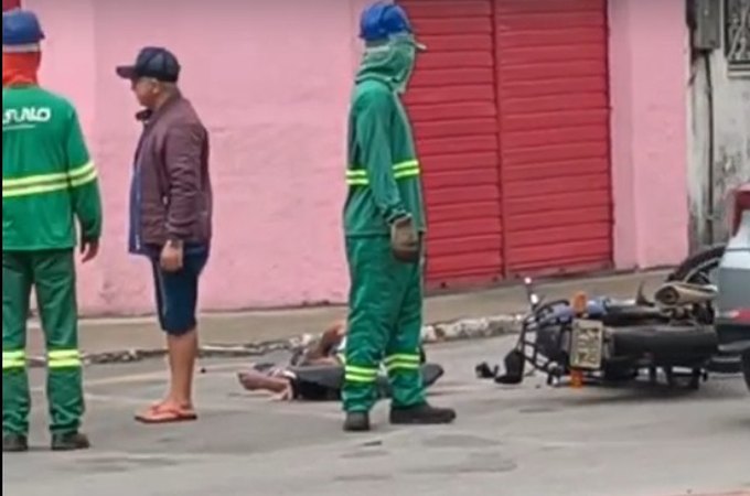 Colisão entre carro e moto deixa homem ferido em Arapiraca