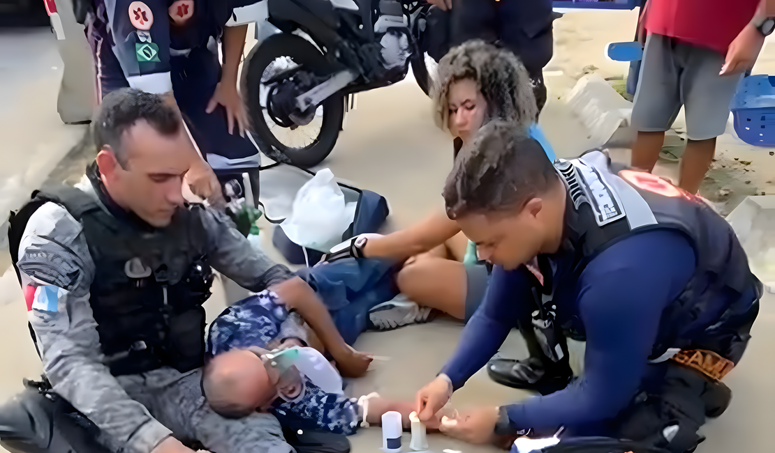 Equipe da Companhia de Raio auxilia idoso durante crises epilépticas em avenida de Maceió