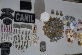 PM apreende arma e drogas durante ações de combate ao tráfico, em Arapiraca e Batalha