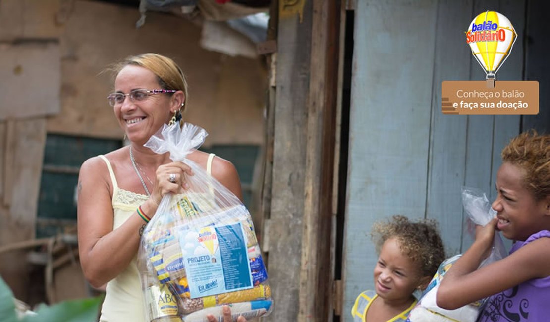 Campanha Balão Solidário de Arapiraca pretende arrecadar 1t de alimentos para doações