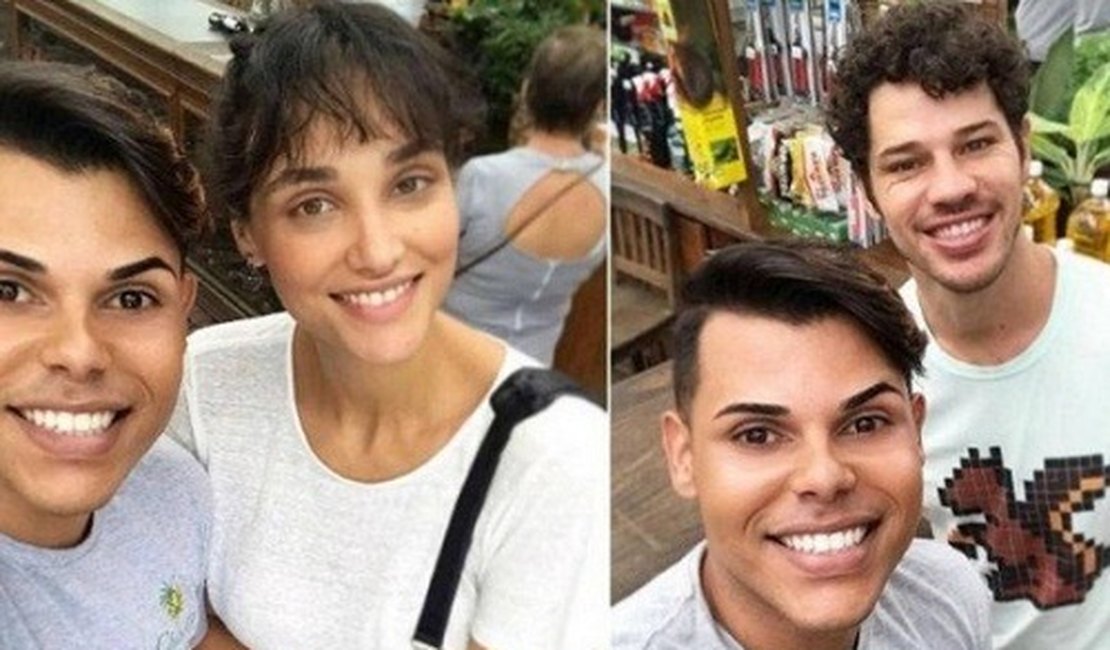 Fã entrega José Loreto e Débora Nascimento juntos em floricultura no Rio