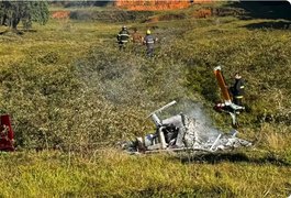 Helicóptero cai em Santa Catarina e corpo de piloto é encontrado carbonizado