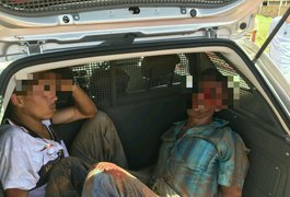 Dupla suspeita de roubos é agredida pela população na AL-101 Sul