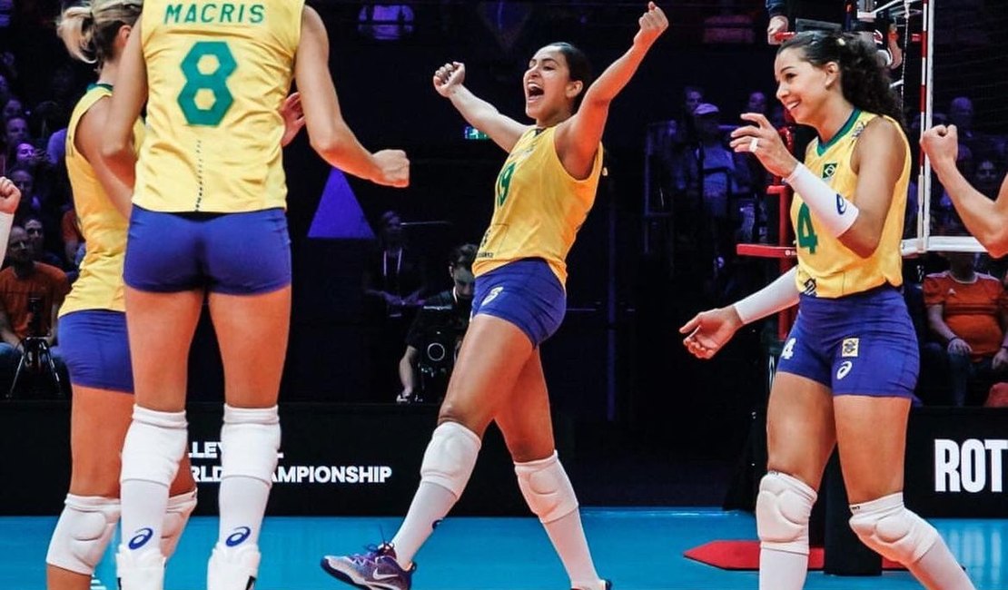 Brasil vence Holanda e encaminha vaga às quartas do Mundial de Vôlei