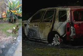 Empresário sequestrado sai amarrado de carro incendiado, pula em córrego com corpo queimado, se afoga e é salvo