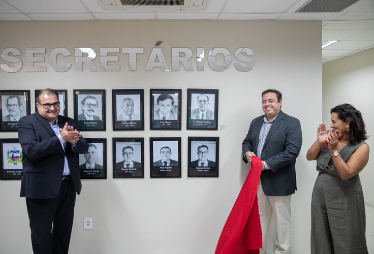 George Santoro e Artur Rogério Ferreira recebem homenagens na Galeria dos Secretários da Sefaz