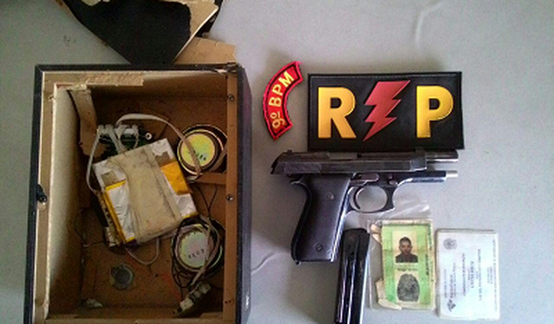 PM apreende arma de fogo em assentamento de Delmiro Gouveia
