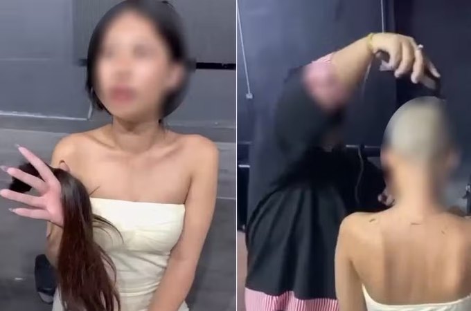 Jovem não paga conta em bar, e gerente a pune raspando o seu cabelo