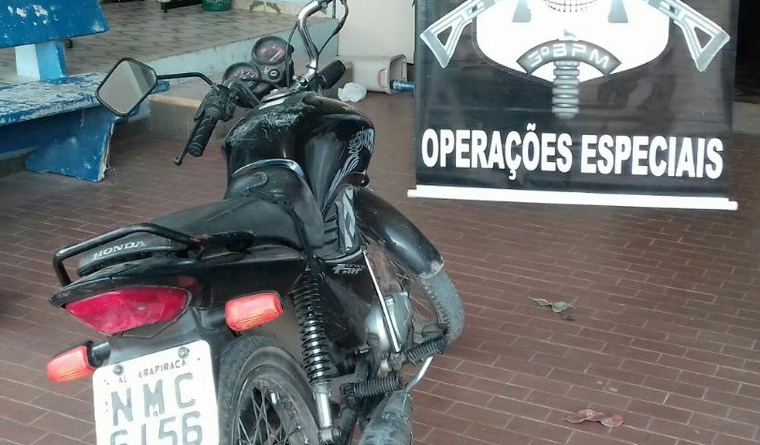 Pelopes recupera moto roubada em Arapiraca