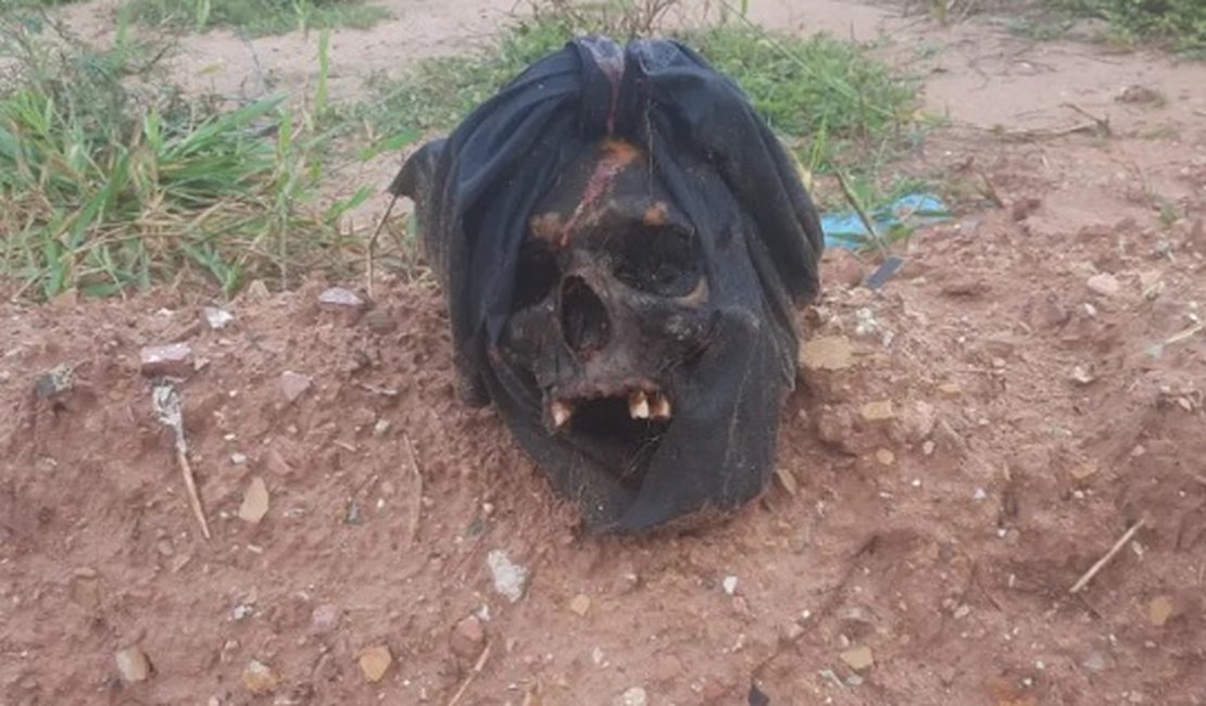 Crânio humano enrolado em pano preto é encontrado em cidade do Pará e assusta moradores