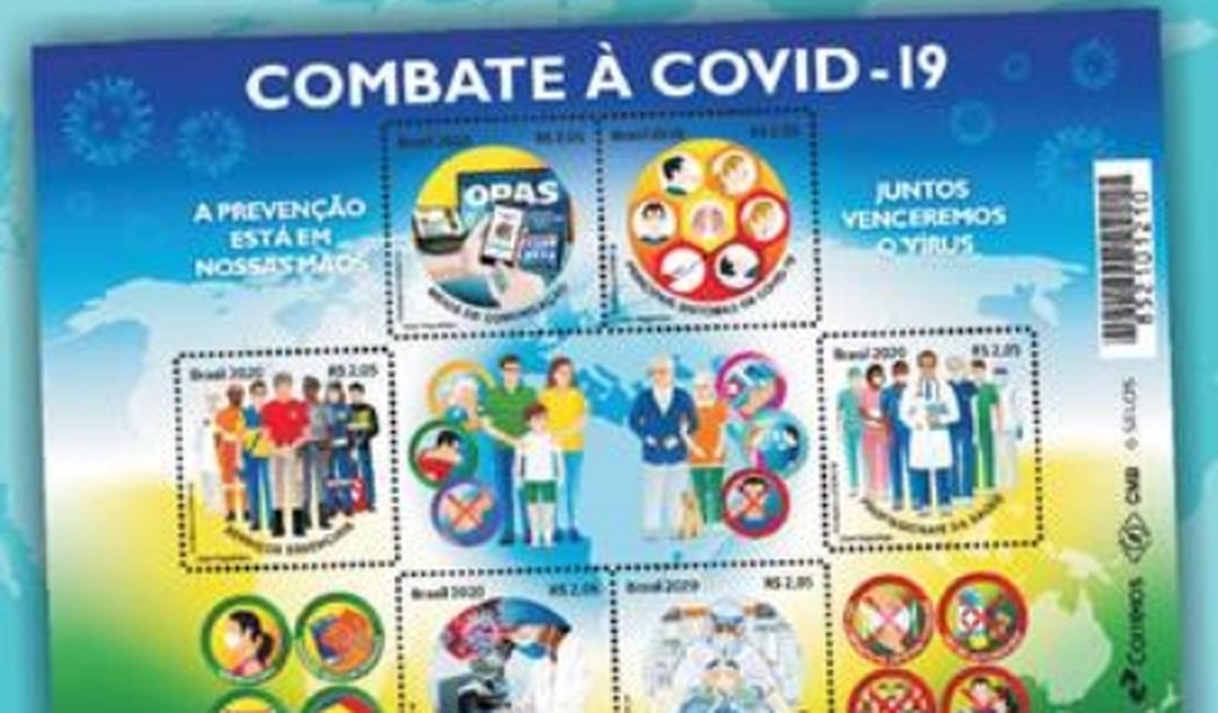 Correios lança selos em homenagem às ações de combate à Covid-19
