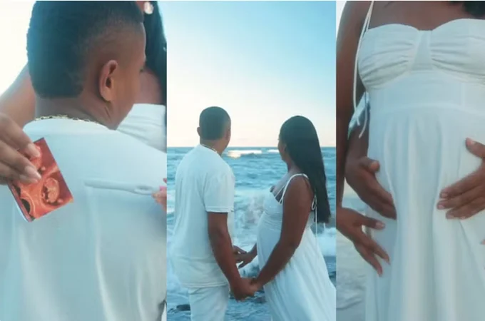 Raquel Brito, irmã de Davi, anuncia gravidez do primeiro filho