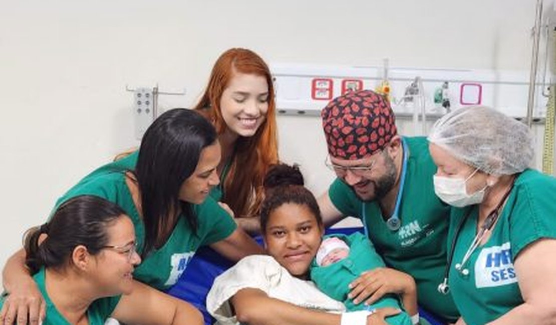 Primeiro bebê de 2024 da Rede Pública Estadual nasceu no Sertão de Alagoas