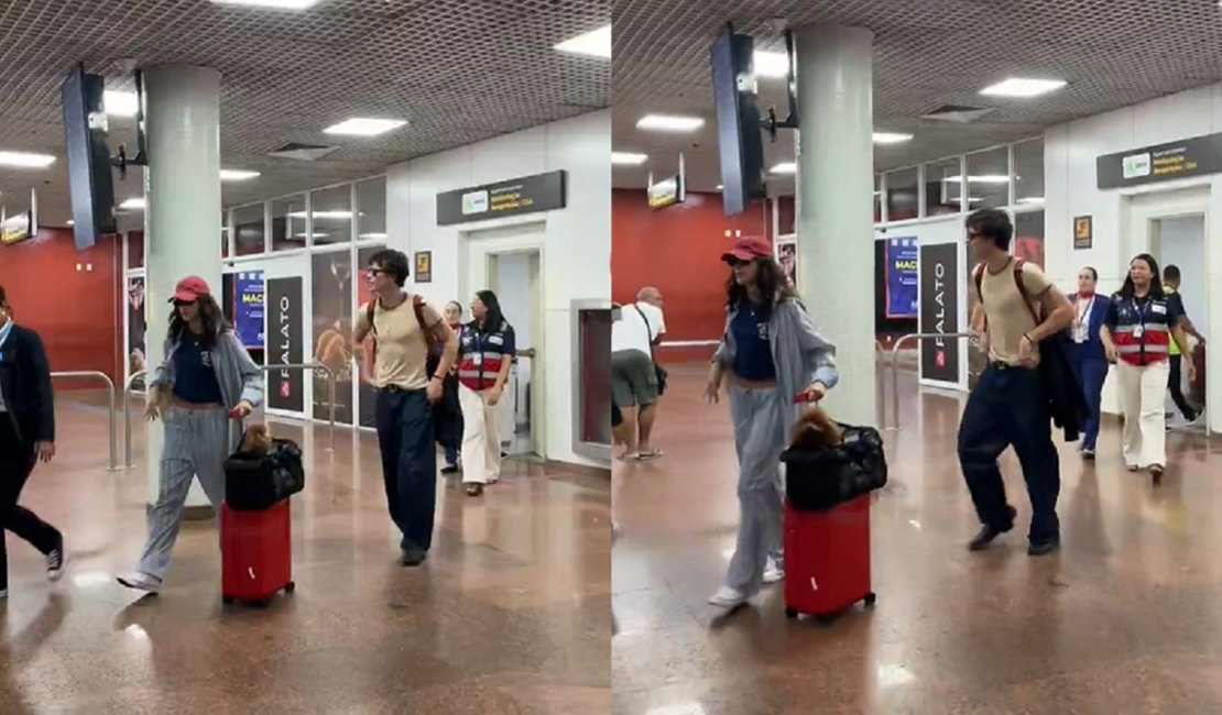 Shawn Mendes e Bruna Marquezine são flagrados desembarcando em Alagoas