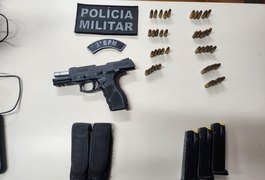 Homem é preso com pistola, três carregadores e 45 munições durante abordagem policial em Craíbas