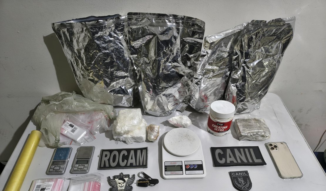 PM-AL apreende 25 armas e quase 22 quilos de drogas em uma semana