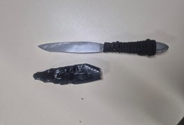 Homem é flagrado com faca e conduzido ao CISP durante patrulhamento em Craíbas
