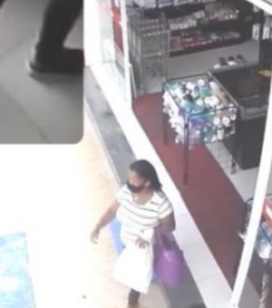 Vídeo. Mulher é flagrada furtando objetos em loja do Centro de Arapiraca