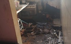 Incêndio em residência em Palmeira dos Índios