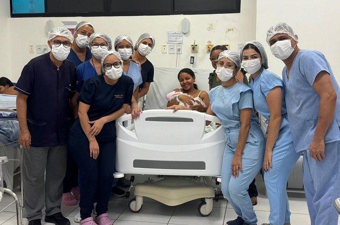 Primeiro bebê nascido em 2026 na rede pública estadual é menina