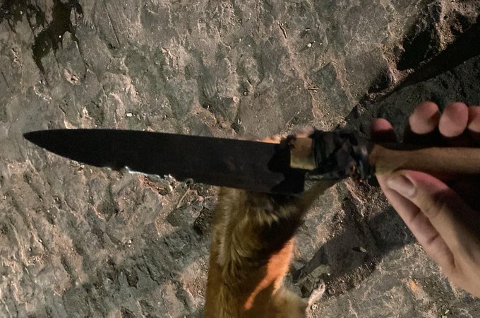 Cavalaria do 3º BPM apreende faca e registra contravenção por porte de arma branca em Arapiraca