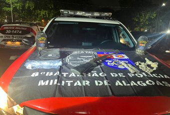 Força Tática do 8º BPM prende três homens com drogas e arma em Rio Largo
