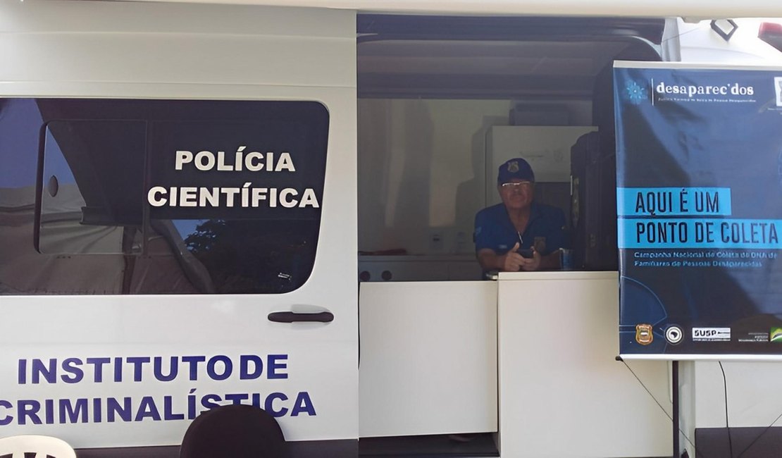 Polícia Científica faz coleta de material genético para identificação de pessoas desaparecidas, em Arapiraca