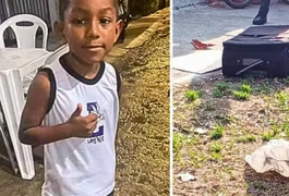 Menino de 6 anos é achado morto em mala dentro de cemitério