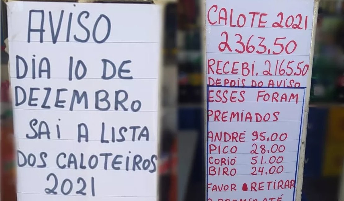 Bar no interior de SP viraliza na web com lista de caloteiros na porta: 'Esses foram premiados'